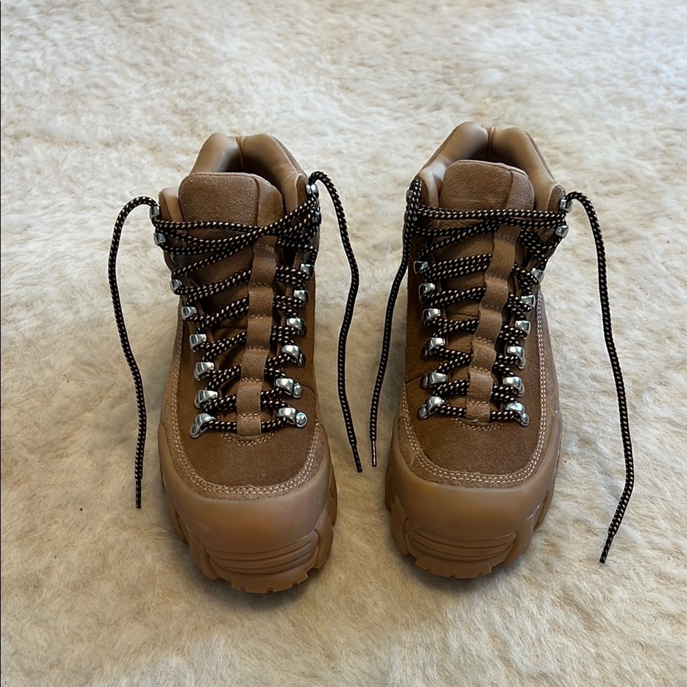 Jeffrey Campbell - Snowstorm - Brown Hiking Boots with Black Laces